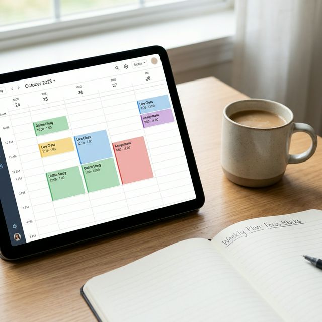 Como organizar tu tiempo para estudiar online y no abandonar